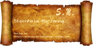 Sternheim Marianna névjegykártya