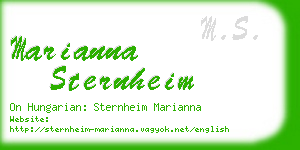 marianna sternheim business card